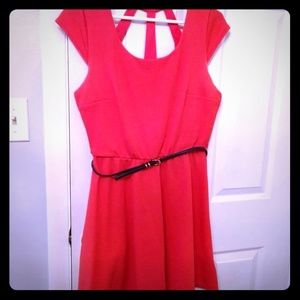 Coral collored dress
